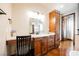 Bright main bathroom features a custom vanity, makeup station, and door to the water closet at 479 Apogee, Mesquite, NV 89027