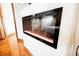 Modern fireplace with decorative crystals, adding warmth and ambiance to the room at 479 Apogee, Mesquite, NV 89027