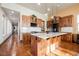 Beautiful kitchen island with marble countertops and stainless steel appliances at 479 Apogee, Mesquite, NV 89027
