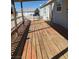 Large wooden deck with overhead shelter at 5061 E Kellogg Rd, Pahrump, NV 89061