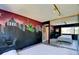 Bedroom featuring mural, sliding mirrored closet and contemporary lighting fixtures at 750 S Royal Crest Cir # 346, Las Vegas, NV 89169