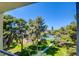 Balcony view overlooking green space, mature trees and community pool at 750 S Royal Crest Cir # 346, Las Vegas, NV 89169