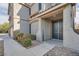 Inviting front entrance featuring a modern door and low-maintenance landscaping at 823 Safflower Ct, Henderson, NV 89015