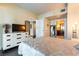 Spacious main bedroom featuring a large dresser and tv, with ensuite bathroom access for convenience at 2700 Las Vegas Blvd # 910, Las Vegas, NV 89109
