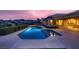 Swimming pool and mountain views create a stunning backyard retreat at 2784 Cherrydale Falls Dr, Henderson, NV 89052