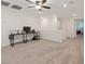 Bright bonus room with recessed lights, ceiling fan, and a black desk at 2945 Torreon Ln, Las Vegas, NV 89121