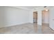 Empty bedroom with a view into an ensuite bathroom and closet at 322 Karen Ave # 2003, Las Vegas, NV 89109