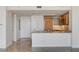 Modern kitchen with stainless steel appliances, granite countertops, and seamless flow to the living space at 322 Karen Ave # 2003, Las Vegas, NV 89109