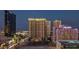 Spectacular night view of the Las Vegas skyline, featuring brightly lit hotels and vibrant cityscapes at 3722 Las Vegas Blvd # 1204, Las Vegas, NV 89158