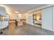 Open floor plan featuring a living room with modern kitchen and dining area at 3722 Las Vegas Blvd # 1204, Las Vegas, NV 89158