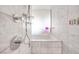 Modern bathroom has shower and large soaking tub at 4381 W Flamingo Rd # 3712, Las Vegas, NV 89103
