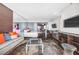 Open living space with modern decor, city view, and comfortable seating arrangement at 4381 W Flamingo Rd # 3712, Las Vegas, NV 89103