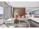 Bright living space with modern sofa, city view and refined accents at 4381 W Flamingo Rd # 3712, Las Vegas, NV 89103