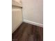 Close up of new wood-look floor and base trim at 5129 Sugarfoot Ave, Las Vegas, NV 89107