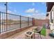 Enclosed patio offers privacy with brick walls, perfect for outdoor relaxation at 752 Echelon St, Las Vegas, NV 89138