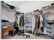Walk-in closet with hanging racks, shelving, and storage solutions at 9108 Tuxpan St, Las Vegas, NV 89131