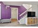Home entryway with tile floors, stairs and view to the living room at 938 Carnival Ave, Las Vegas, NV 89123