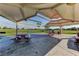 Shaded park pavilion with picnic tables, providing a comfortable space for outdoor gatherings at 1004 Bluebird Ridge Ct, North Las Vegas, NV 89084