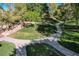 Overhead view of a community park featuring walking paths and lush landscaping at 2221 Loggerhead Rd, Las Vegas, NV 89117