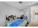 Comfortable bedroom featuring a mirrored closet and stylish furnishings at 2705 Crystal Beach Dr, Las Vegas, NV 89128