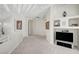 Upper hallway featuring neutral decor, recessed lighting and niche shelving at 2705 Crystal Beach Dr, Las Vegas, NV 89128