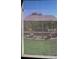 Green grass backyard with mature trees and decorative pots at 3609 Citrus Heights Ave, North Las Vegas, NV 89081