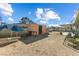View of storage shed and large backyard that offers endless possibilities at 4431 Bennett Dr, Las Vegas, NV 89121