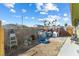 Backyard with plenty of space and features a mixture of gravel and concrete at 4431 Bennett Dr, Las Vegas, NV 89121