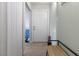 Welcoming foyer with a front door and bench seating upon entry at 4431 Bennett Dr, Las Vegas, NV 89121