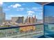 Balcony showcasing cityscape views of Las Vegas featuring glass railings and blue skies at 4575 Dean Martin Dr # 1811, Las Vegas, NV 89103