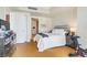 Spacious main bedroom features hardwood floors, neutral tones, and a comfortable layout at 4575 Dean Martin Dr # 1811, Las Vegas, NV 89103