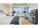 Bright main bedroom features hardwood floors, neutral tones, city views, and ample space at 4575 Dean Martin Dr # 1811, Las Vegas, NV 89103
