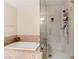 Relaxing bathroom featuring soaking tub and glass enclosed shower at 4575 Dean Martin Dr # 1811, Las Vegas, NV 89103