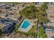 Aerial view of community pool at 6412 Big Pine Way, Las Vegas, NV 89108