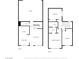 Two-story floor plan featuring the layout of each floor at 6412 Big Pine Way, Las Vegas, NV 89108