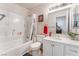 Standard bathroom featuring a shower-tub combo and a single sink vanity at 6800 E Lake Mead Blvd # 2091, Las Vegas, NV 89156