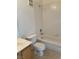 Cozy bathroom with a standard bathtub and shower, plus a classic vanity and toilet at 8725 W Flamingo Rd # 226, Las Vegas, NV 89147