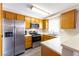 Well-equipped kitchen with stainless steel appliances, ample cabinet space, and bright countertops at 2160 Highpointe Dr # 103, Laughlin, NV 89029