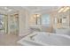 Bathroom featuring a vanity, shower and soaking tub at 3065 Lenoir St, Las Vegas, NV 89135