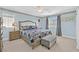 Bedroom featuring a queen bed, lamps, and neutral paint at 3065 Lenoir St, Las Vegas, NV 89135