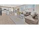 Open floor plan joining living room and a modern kitchen at 3065 Lenoir St, Las Vegas, NV 89135