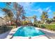 A refreshing community pool surrounded by lush greenery, providing a perfect spot for relaxation and recreation at 3141 Pinehurst Dr # C, Las Vegas, NV 89109