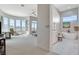 Bright and spacious main bathroom featuring a soaking tub, modern fixtures, and double vanity at 33 Hassayampa Trl, Henderson, NV 89052