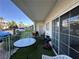 Spacious covered balcony with turf and furniture offering a relaxing outdoor living space at 3550 Bay Sands Dr # 1101, Laughlin, NV 89029