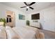 Relaxing main bedroom with a large bed, walk-in closet, and stylish furnishings at 3981 E Teller Dr, Pahrump, NV 89061