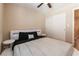Stylish bedroom featuring a modern bed frame and an ample closet at 6255 W Arby Ave # 183, Las Vegas, NV 89118