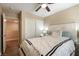Comfortable bedroom with a modern bed frame and a closet for storage at 6255 W Arby Ave # 183, Las Vegas, NV 89118