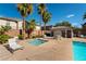 Community pool area with hot tub and restroom facilities at 6255 W Arby Ave # 183, Las Vegas, NV 89118