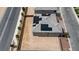 Aerial shot of a house with solar panels and a large backyard space at 7255 Bold Rock Ave, Las Vegas, NV 89113