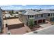 Aerial view of home with solar panels and large backyard at 7255 Bold Rock Ave, Las Vegas, NV 89113